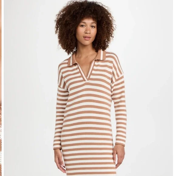 525 Stripe Polo Maxi Dress 🤎 medium - Picture 4 of 9